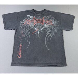 Rare Vintage Y2K Tapout Dragon MMA UFC Tribal Art Tattoo Design Graphic Black XL